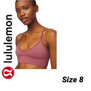 Lululemon Ebb to Street Sports Bra (A/B Cup) in Moss Rose